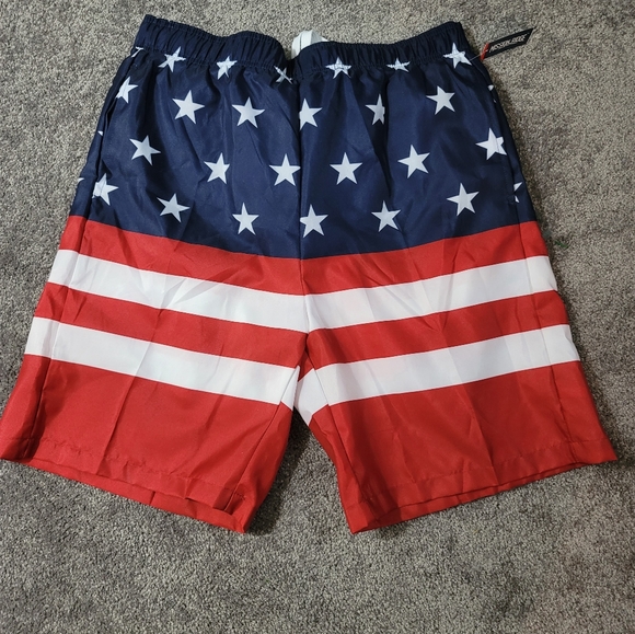 Men's Mission Ridge American Flag shorts / Swimming Trunks - size XL - Picture 2 of 4